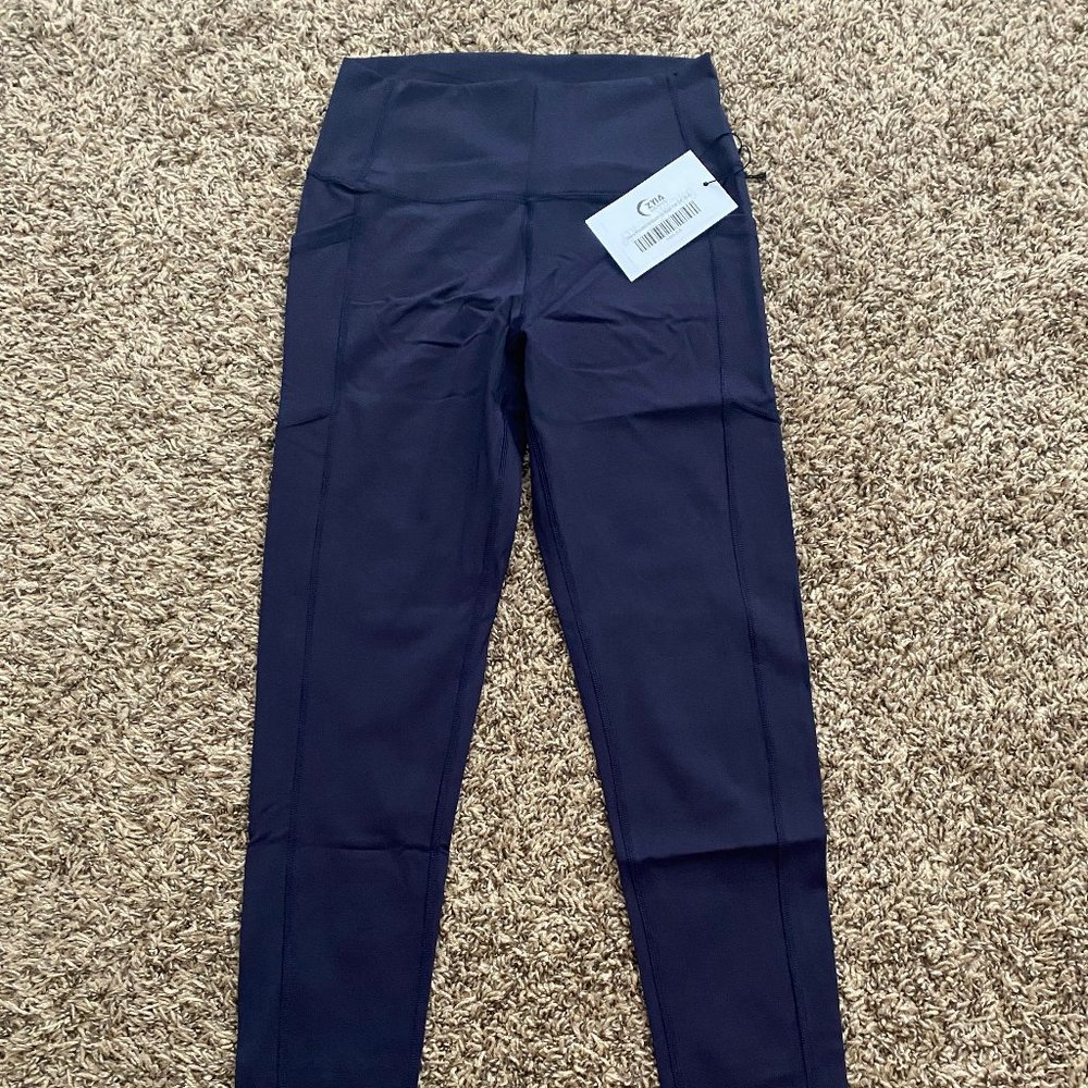 Zyia Navy Pocket Brilliant Hi-Rise 7/8 24"